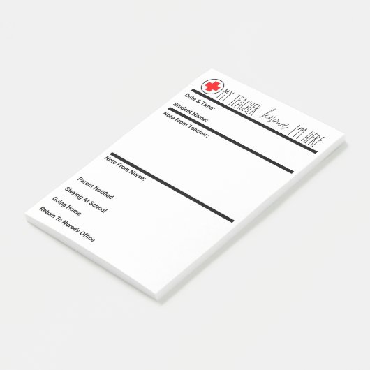 verpleegpas voor elke schoolinstelling; schoolverp post-it® notes (Schuin)