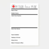 verpleegpas voor elke schoolinstelling; schoolverp post-it® notes (Voorkant)