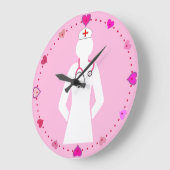 Verpleegpictogram met Stethoscoopwandklok Grote Klok (Hoek)