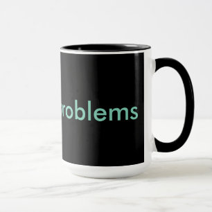 #verpleegproblemen zwart & aqua mok
