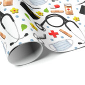 Verpleegscholen Afstuderen Gift Wrapping Pape Cadeaupapier (Rol Hoek)