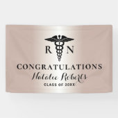 Verpleegscholen Afstuderen Moderne Roos Gold Spandoek (Horizontaal)