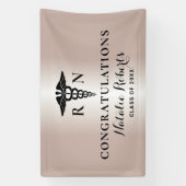 Verpleegscholen Afstuderen Moderne Roos Gold Spandoek (Verticaal)