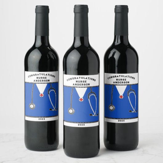 Verpleegscholen voor verpleegkundig Afstuderen Wij Wijn Etiket (Flessen)