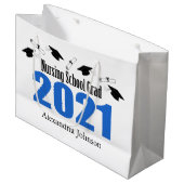 Verpleegschool 2021 Afstuderen Gift Bag (blauw Pet Groot Cadeauzakje (Voorkant Gekanteld)