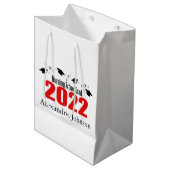 Verpleegschool 2022 Afstuderen Gift Bag (Rode Pett Medium Cadeauzakje (Voorkant Gekanteld)