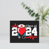 Verpleegschool Afstuderen 2024 Verpleegkundig Afst Briefkaart (Staand voorkant)