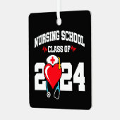 Verpleegschool Afstuderen 2024 Verpleegkundig Afst Metalen Ornament (Voorkant links)