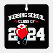 Verpleegschool Afstuderen 2024 Verpleegkundig Afst Metalen Ornament (Voorkant)