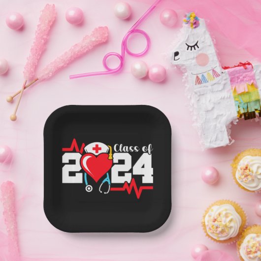 Verpleegschool Afstuderen 2024 Verpleegkundig Afst Papieren Bordje (Feest)