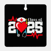 Verpleegschool Afstuderen 2025 Verpleegkundig Afst Metalen Ornament (Achterkant)