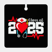 Verpleegschool Afstuderen 2025 Verpleegkundig Afst Metalen Ornament (Voorkant)