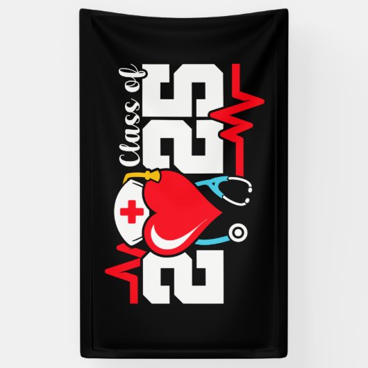 Verpleegschool Afstuderen 2025 Verpleegkundig Afst Spandoek (Verticaal)