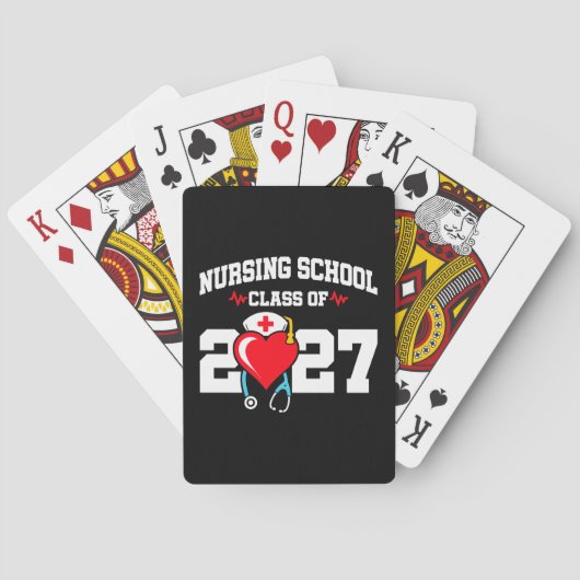 Verpleegschool Afstuderen 2027 Verpleegkundig Afst Pokerkaarten (Achterkant)