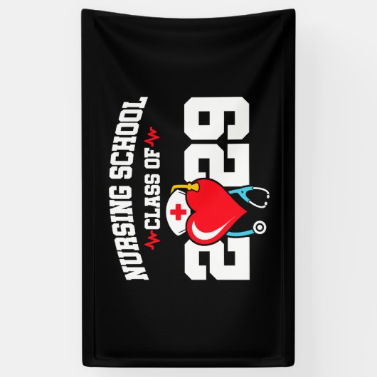 Verpleegschool Afstuderen 2029 Verpleegkundig Afst Spandoek (Verticaal)