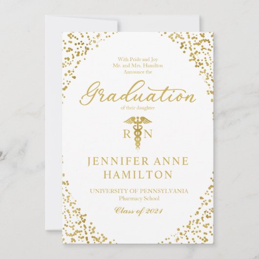 Verpleegschool Afstuderen Formele Aankondiging (Voorkant)