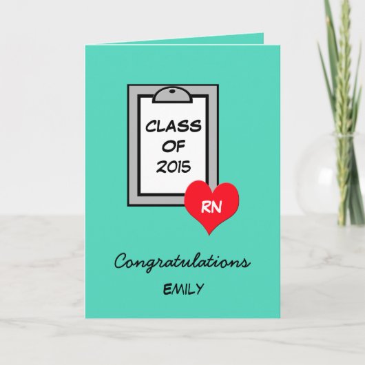 Verpleegschool Afstuderen Kaarten (Voorkant)