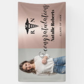 Verpleegschool Afstuderen Modern Roos Gold Foto Spandoek (Verticaal)