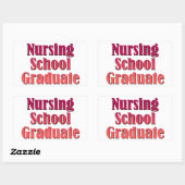 Verpleegschool Afstuderen Rechthoekige Sticker (Vel)