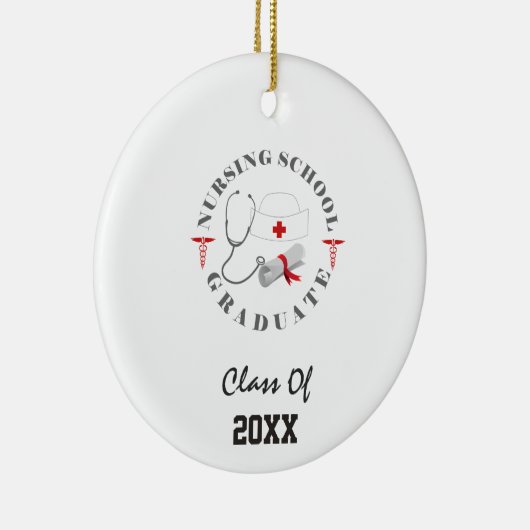 Verpleegschool Afstuderen vistuig Keramisch Ornament (Rechts)