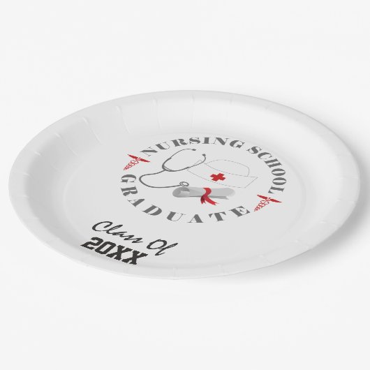 Verpleegschool Afstuderen vistuig Papieren Bordje (Gekanteld)