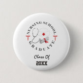 Verpleegschool Afstuderen vistuig Ronde Button 5,7 Cm (Voorkant)