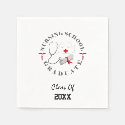 Verpleegschool Afstuderen vistuig Servet (Voorkant)