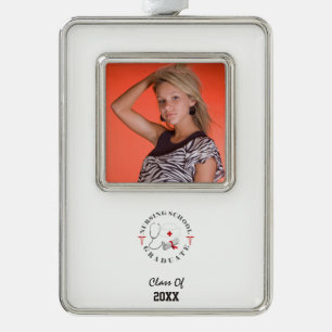 Verpleegschool Afstuderen vistuig Verzilverd Omlijst Ornament