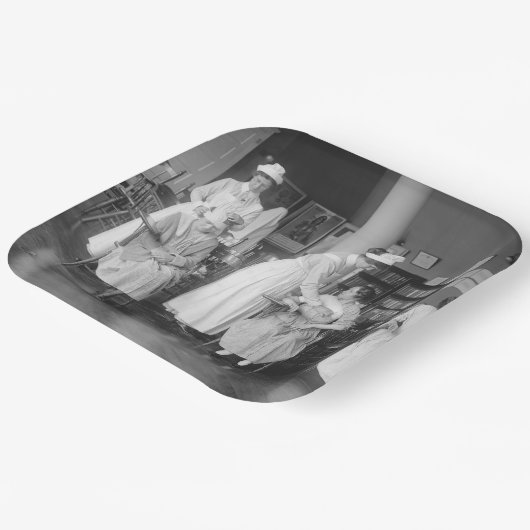 Verpleegschool, begin jaren 1900 papieren bordje (Gebogen)