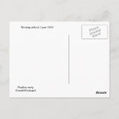 Verpleegschool, Lyon 1930 Briefkaart (Achterkant)