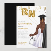 Verpleegschool Portret Afstudeerfeest Kaart (Voorkant / Achterkant)