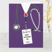 Verpleegschool RN Verpleegbare Afstuderen Kaart (Gele Bloem)