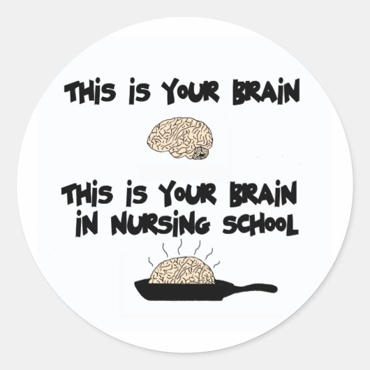 Verpleegschool Ronde Sticker (Voorkant)