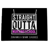 Verpleegschool voeg naamdatum toe groot cadeauzakje (Voorkant)