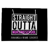 Verpleegschool voeg naamdatum toe groot cadeauzakje (Achterkant)