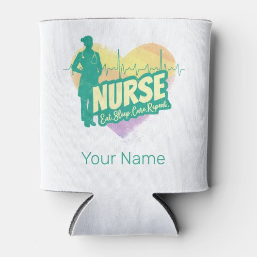  verpleegschool voor verpleegkundigen met hartslag blikjeskoeler (Voorkant)