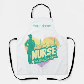 verpleegschool voor verpleegkundigen met hartslag schort (Voorkant)