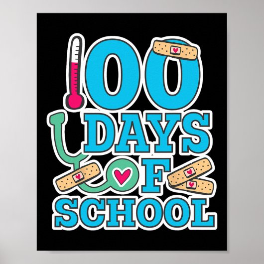Verpleegster 100 dagen school poster (Voorkant)