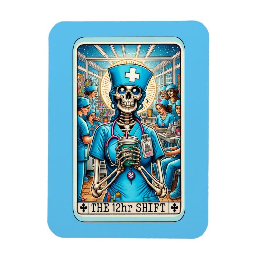 Verpleegster 12 uur Shift Tarot Kaart Magnet Magneet (Verticaal)
