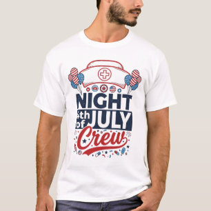 Verpleegster 4 juli nachtdienst Patriottisch shirt