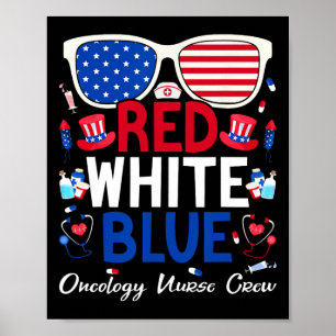 Verpleegster 4 juli Rood Wit Blauw Oncologie Verpl Poster