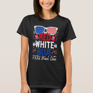 Verpleegster 4e Juli Rood Wit Blauw Picu Verpleegs T-shirt