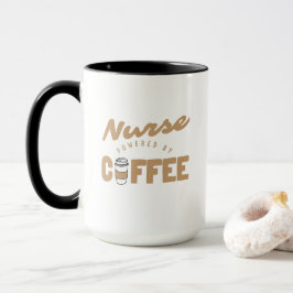 Verpleegster Aangedreven Door Koffie Grappig Mok