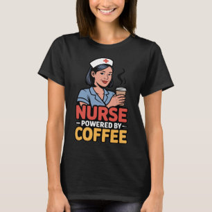 Verpleegster aangedreven door koffie T-shirt
