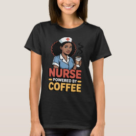 Verpleegster aangedreven door koffie T-shirt