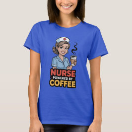 Verpleegster aangedreven door koffie T-shirt
