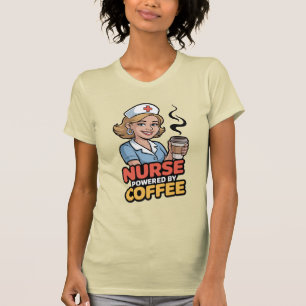 Verpleegster aangedreven door koffie T-shirt