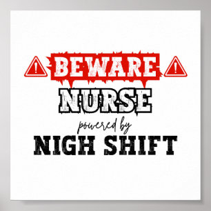 Verpleegster aangedreven door nachtdienst   Verple Poster