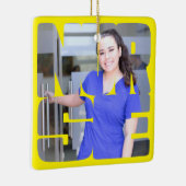 Verpleegster aangepaste foto vierkant keramisch ornament (Rechts)