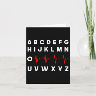 Verpleegster, ABC ECG Strip Alfabet, Grappige Verp Kaart